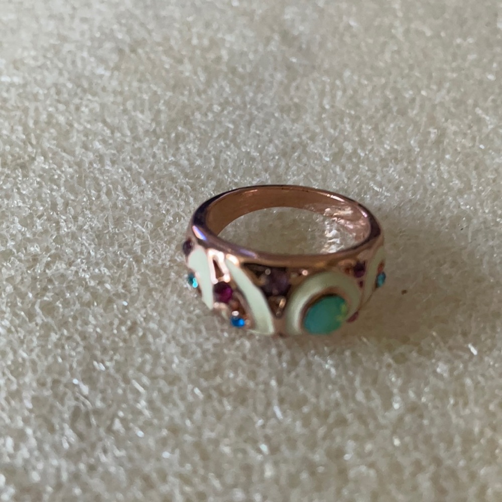 Rose gold  enamel ring